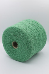 30070 Итальянская бобинная пряжа Pool Trend SRL Babyb4 80% бэби альпака, 20% PA, 400м, нефритовый на чёрной основе- фото3