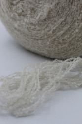 30068 Итальянская бобинная пряжа Pool Trend SRL Babyb4 80% бэби альпака, 20% PA, 400м, молочный белый- фото3