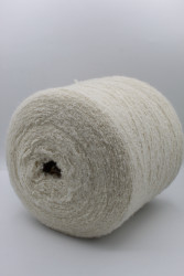 30068 Итальянская бобинная пряжа Pool Trend SRL Babyb4 80% бэби альпака, 20% PA, 400м, молочный белый- фото2