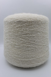 30068 Итальянская бобинная пряжа Pool Trend SRL Babyb4 80% бэби альпака, 20% PA, 400м, молочный белый- фото