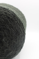 30064 Итальянская бобинная пряжа Pool Trend SRL Babyb4 80% бэби альпака, 20% PA, 400м, тёмно-зелёный хаки- фото3