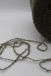 30067 Итальянская бобинная пряжа Pool Trend SRL Babyb4 80% бэби альпака, 20% PA, 400м, зелёный  милитари- фото4