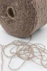 30071 Итальянская бобинная пряжа Pool Trend SRL Babyb4 80% бэби альпака, 20% PA, 400м, какао с молоком- фото4