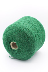 30072 Итальянская бобинная пряжа Pool Trend SRL Babyb4 80% бэби альпака, 20% PA, 400м, зелёный на чёрной основе- фото3