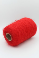 30081 Итальянская бобинная пряжа Mister Joe Canterbury 60% супер кидмохер, 4% меринос, 36% PA, красный, 500м- фото2