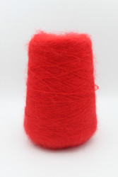 30081 Итальянская бобинная пряжа Mister Joe Canterbury 60% супер кидмохер, 4% меринос, 36% PA, красный, 500м- фото