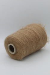 30092 Итальянская бобинная пряжа Ilaria Aurora 67% кидмохер, 3% меринос, 30% PA, бежевый, 1000м- фото3