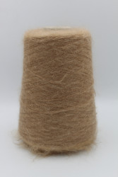 30092 Итальянская бобинная пряжа Ilaria Aurora 67% кидмохер, 3% меринос, 30% PA, бежевый, 1000м- фото
