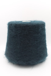 30095 Итальянская бобинная пряжа Gruppo Filpucci Fine kid 58% супер кидмохер, 5% меринос, 37% PA, тёмный петроль, 1000м- фото
