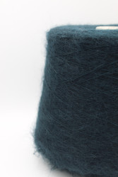 30095 Итальянская бобинная пряжа Gruppo Filpucci Fine kid 58% супер кидмохер, 5% меринос, 37% PA, тёмный петроль, 1000м- фото2