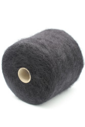 30097 Итальянская бобинная пряжа Gruppo Filpucci Fine kid 58% супер кидмохер, 5% меринос, 37% PA, графит, 1000м- фото3