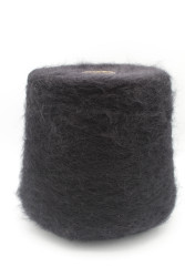 30097 Итальянская бобинная пряжа Gruppo Filpucci Fine kid 58% супер кидмохер, 5% меринос, 37% PA, графит, 1000м- фото