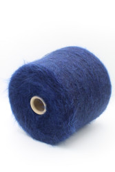 30105 Итальянская бобинная пряжа Lineapiu Visone 38% супер кидмохер,38% меринос, 19% PA, 5% эластан , синий океан, 1150м- фото2