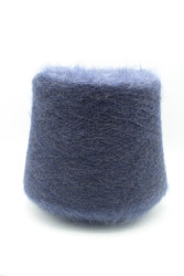 30106 Итальянская бобинная пряжа Lineapiu Visone 38% супер кидмохер,38% меринос, 19% PA, 5% эластан , синий бледный, 1150м- фото