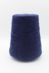 30124 Итальянская бобинная пряжа шелк 26% кашемир 74% 1200м тёмно-синий Cariaggi Nuage- фото