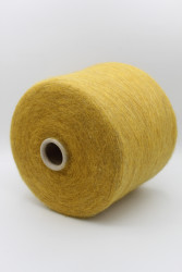 30128 Итальянская бобинная пряжа Filitaly Lab Callao Brushed бэби альпака 55% экстрафайн меринос 10% полиамид 35%, 1500м,  горчица- фото3