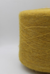 30128 Итальянская бобинная пряжа Filitaly Lab Callao Brushed бэби альпака 55% экстрафайн меринос 10% полиамид 35%, 1500м,  горчица- фото2