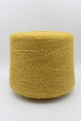 30128 Итальянская бобинная пряжа Filitaly Lab Callao Brushed бэби альпака 55% экстрафайн меринос 10% полиамид 35%, 1500м,  горчица- фото