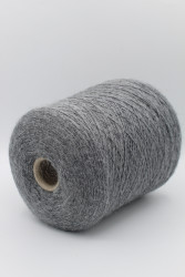 30129 Итальянская бобинная пряжа Lanificio Del Olivo Kris 35% альпака суперфайн, 35% меринос, 30% PA, 650м, серый меланж- фото3