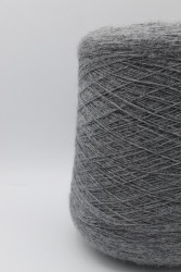 30129 Итальянская бобинная пряжа Lanificio Del Olivo Kris 35% альпака суперфайн, 35% меринос, 30% PA, 650м, серый меланж- фото2
