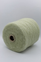 30126 Итальянская бобинная пряжа Lanificio Del Olivo Lapo бэби альпака 32% меринос 27% полиамид 41%, 450м, бледно-салатовый- фото3
