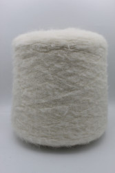 30131 Итальянская бобинная пряжа Filitaly Lab Wild Brushed суперфайн альпака 74% экстрафайн меринос 13% полиамид 13%, 270м,  белый экрю- фото