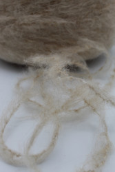 30132 Итальянская бобинная пряжа Lineapiu Bubble бэби альпака 36% экстрафайн меринос 14% полиамид 10%, акрил 40%, 450м,  бежевый- фото4