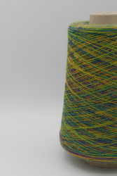 30135 Итальянская бобинная пряжа для вязания меринос 100%, синий/фиолетовый/зелёный/оранжевый/желтый/,  1700м, Papi Fabio Ametista- фото2