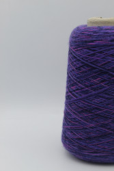 30139 Итальянская бобинная пряжа для вязания меринос 100%, черно-синий/фиолетовый/фуксия,  1700м, Papi Fabio Ametista- фото2