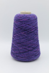 30139 Итальянская бобинная пряжа для вязания меринос 100%, черно-синий/фиолетовый/фуксия,  1700м, Papi Fabio Ametista- фото