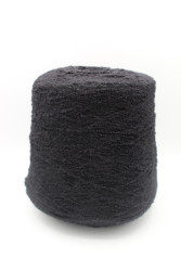 30152 Итальянская бобинная пряжа Pool Trend SRL Babyb4 80% бэби альпака, 20% PA, 400м, чёрный- фото