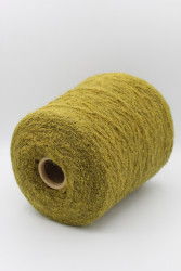30148 Итальянская бобинная пряжа Pool Trend SRL Babyb4 80% бэби альпака, 20% PA, 400м, горчичный- фото3