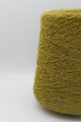 30148 Итальянская бобинная пряжа Pool Trend SRL Babyb4 80% бэби альпака, 20% PA, 400м, горчичный- фото2