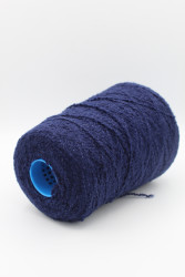 30157 Итальянская бобинная пряжа букле меринос 95%, шелк 5% 300м тёмно-синий Zegna Baruffa Atelier- фото3
