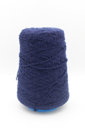 30157 Итальянская бобинная пряжа букле меринос 95%, шелк 5% 300м тёмно-синий Zegna Baruffa Atelier- фото