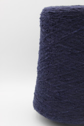 30158 Итальянская бобинная пряжа букле меринос 80%, полиамид 20% 800м тёмно-синий Zegna Baruffa Mousse- фото2