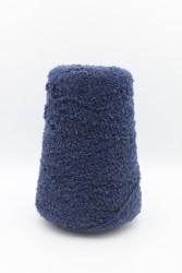 30163 Итальянская бобинная пряжа букле меринос 87%, полиамид 8%, кашемир 5%, 300м тёмно-синий и чёрно-синий Zegna Baruffa Vello Fantasia- фото