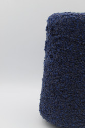 30163 Итальянская бобинная пряжа букле меринос 87%, полиамид 8%, кашемир 5%, 300м тёмно-синий и чёрно-синий Zegna Baruffa Vello Fantasia- фото2