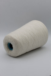 30162 Итальянская бобинная пряжа букле меринос 80%, полиамид 20%, 1500м белый Zegna Baruffa Tonic- фото3