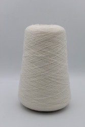 30162 Итальянская бобинная пряжа букле меринос 80%, полиамид 20%, 1500м белый Zegna Baruffa Tonic- фото