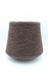 30166 Итальянская бобинная пряжа букле меринос 70%, полиамид 30% 1400м бордово-зеленр-коричневый Zegna Baruffa Mousse- фото