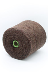 30166 Итальянская бобинная пряжа букле меринос 70%, полиамид 30% 1400м бордово-зеленр-коричневый Zegna Baruffa Mousse- фото3