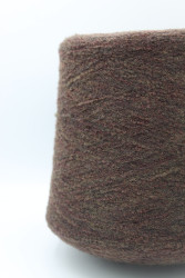 30166 Итальянская бобинная пряжа букле меринос 70%, полиамид 30% 1400м бордово-зеленр-коричневый Zegna Baruffa Mousse- фото2