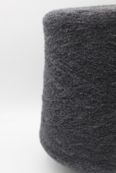 30168 Итальянская бобинная пряжа букле меринос 70%, полиамид 30% 1400м антрацит Zegna Baruffa Mousse- фото2