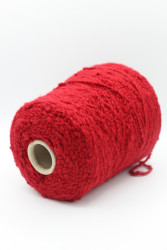 30174 Итальянская бобинная пряжа букле кашемир 10% меринос 82% полиамид 8% , 150м насыщенный красный Filati Naturale Siberia- фото3