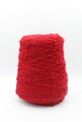 30174 Итальянская бобинная пряжа букле кашемир 10% меринос 82% полиамид 8% , 150м насыщенный красный Filati Naturale Siberia- фото