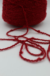 30174 Итальянская бобинная пряжа букле кашемир 10% меринос 82% полиамид 8% , 150м насыщенный красный Filati Naturale Siberia- фото4