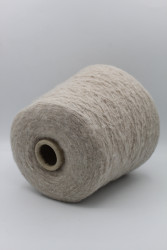 30173 Итальянская бобинная пряжа букле кашемир 12% меринос 73% полиамид 13% эластан 2% , 400м светло-бежевый Linsieme Cloud- фото3