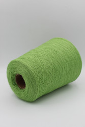 30175 Итальянская бобинная пряжа для вязания меринос 100%, салатовый,  1400м, Grignasco Eretange- фото3