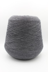 30195 Итальянская бобинная пряжа для вязания меринос 100%, тёмно-серый меланж,  1500м, Zegna Baruffa Cashwool- фото